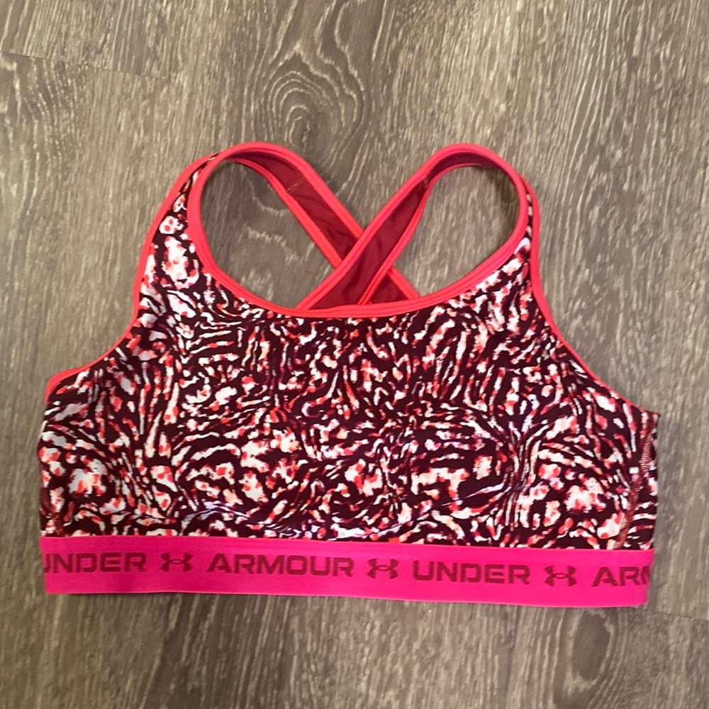 Pink Animal Print Under Amour Sports Bra